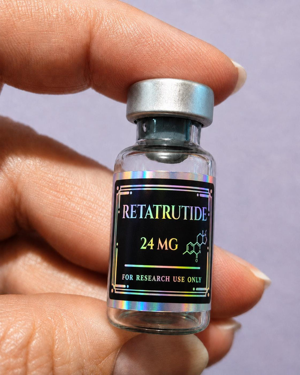 Holographic Research Vial Labels | Waterproof, Tear Resistant, Pack of 10