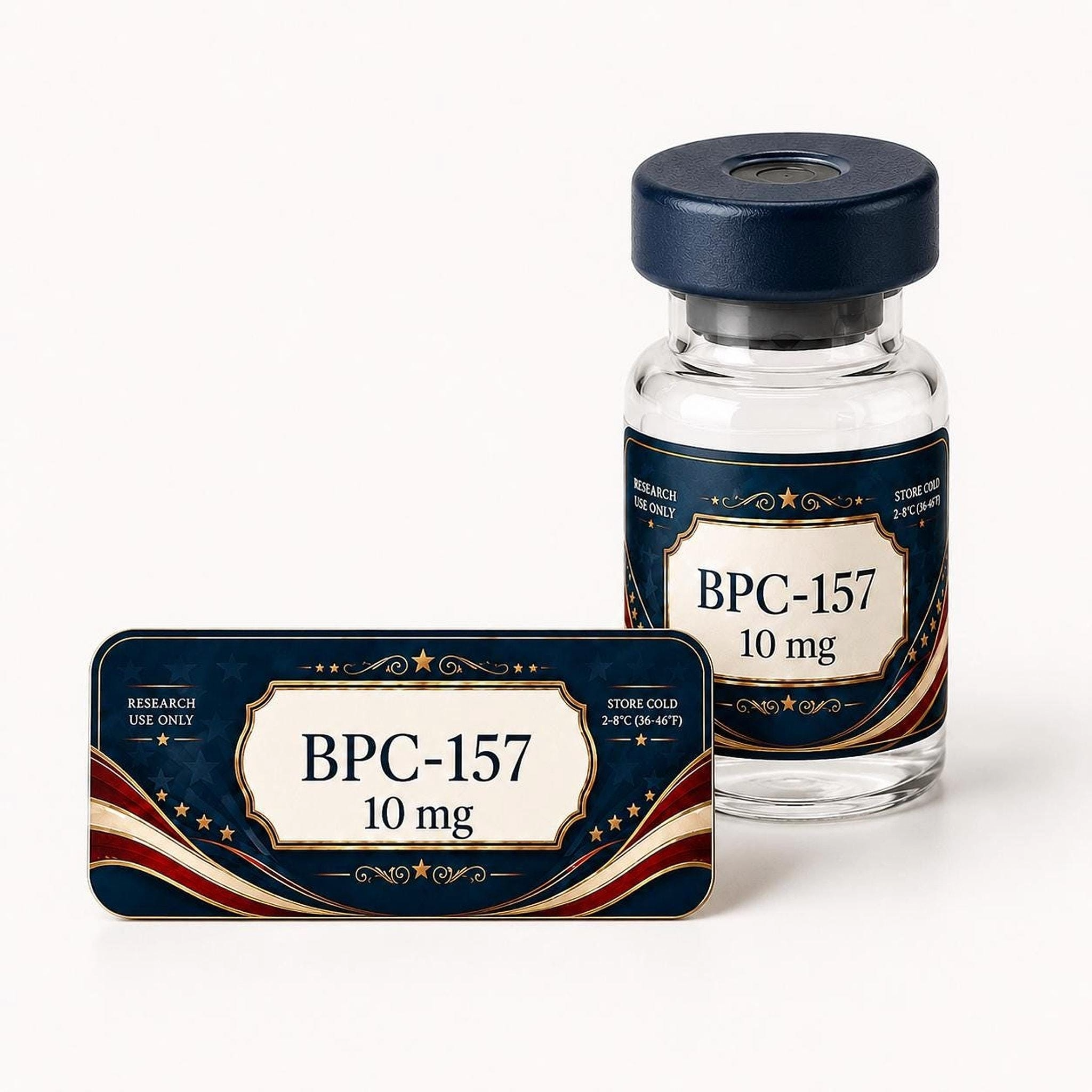 Patriotic Peptide Vial Labels | Waterproof Research Vial Stickers for 3mL 5mL 10mL