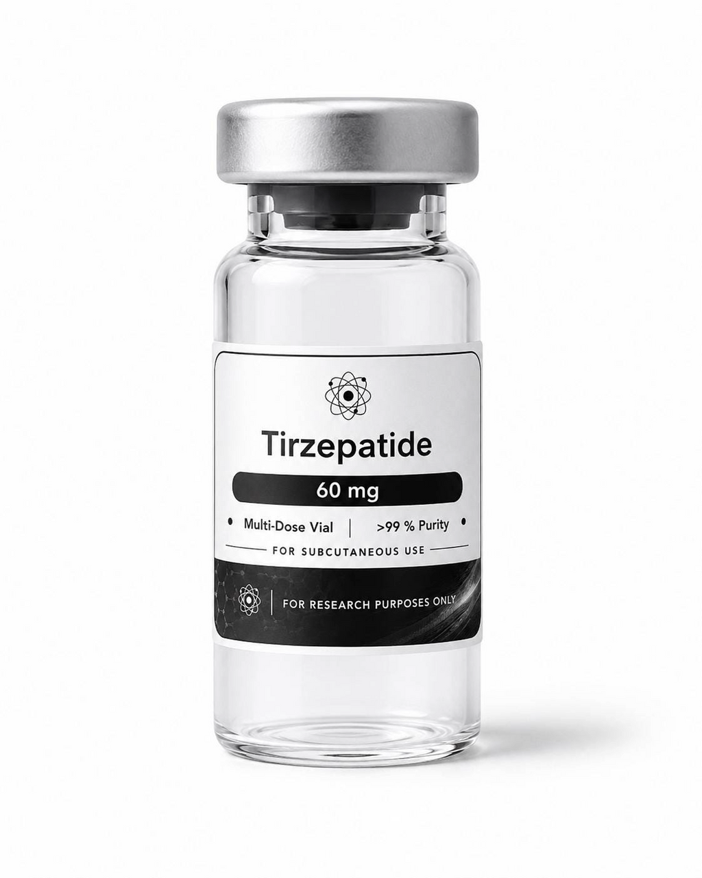 Customizable peptide labels for vials; waterproof satin white stickers in various colors, 10 count.