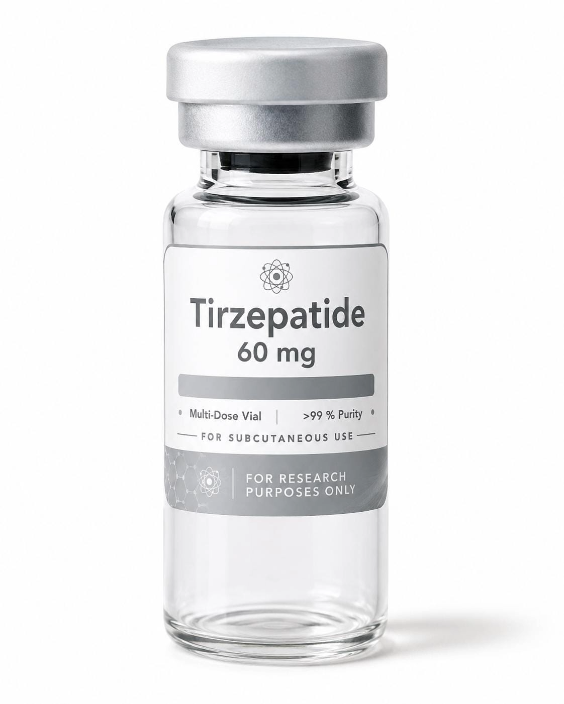 Customizable peptide labels for vials; waterproof satin white stickers in various colors, 10 count.