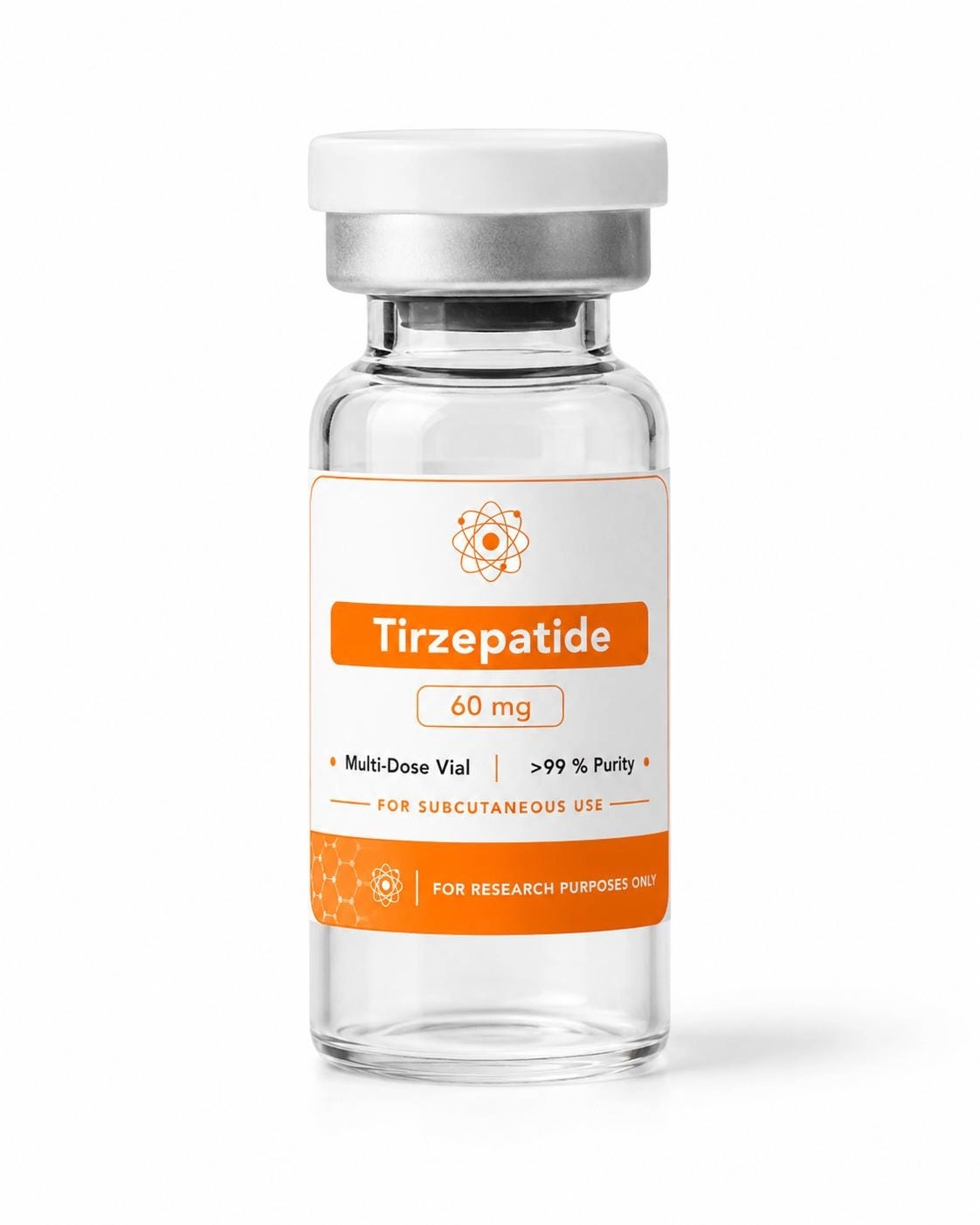 Customizable peptide labels for vials; waterproof satin white stickers in various colors, 10 count.