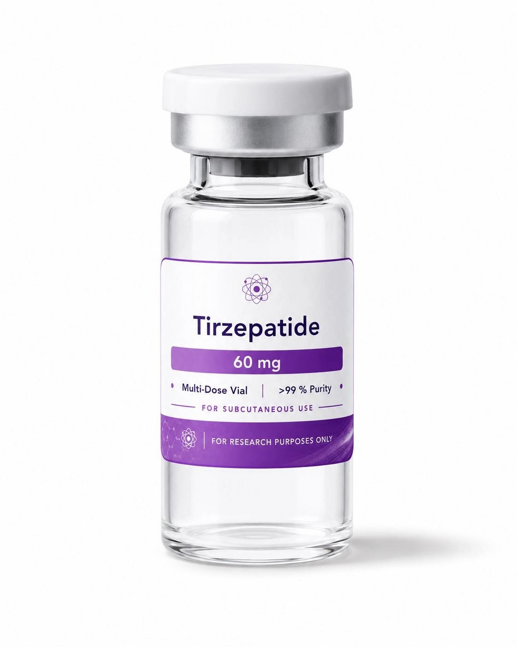 Customizable peptide labels for vials; waterproof satin white stickers in various colors, 10 count.