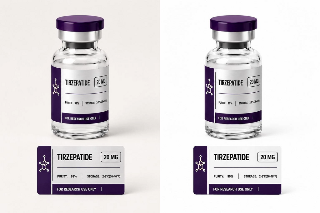 Clinical Peptide Vial Labels Waterproof Custom Research Vial Stickers for 3mL & 5mL Vials