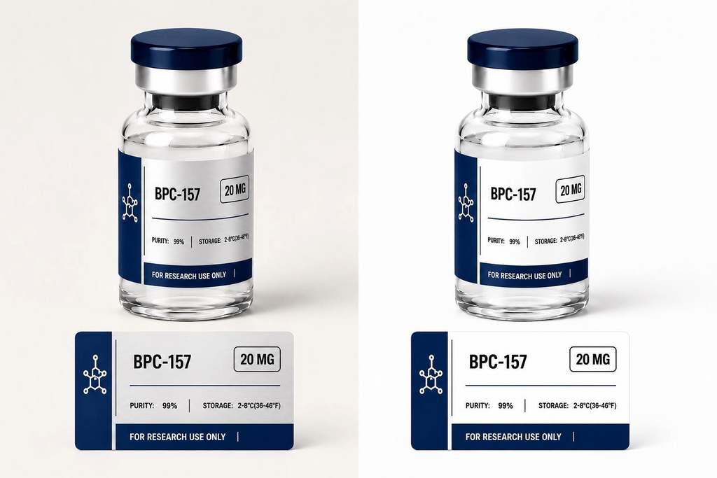 Clinical Peptide Vial Labels Waterproof Custom Research Vial Stickers for 3mL & 5mL Vials