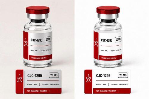 Clinical Peptide Vial Labels Waterproof Custom Research Vial Stickers for 3mL & 5mL Vials