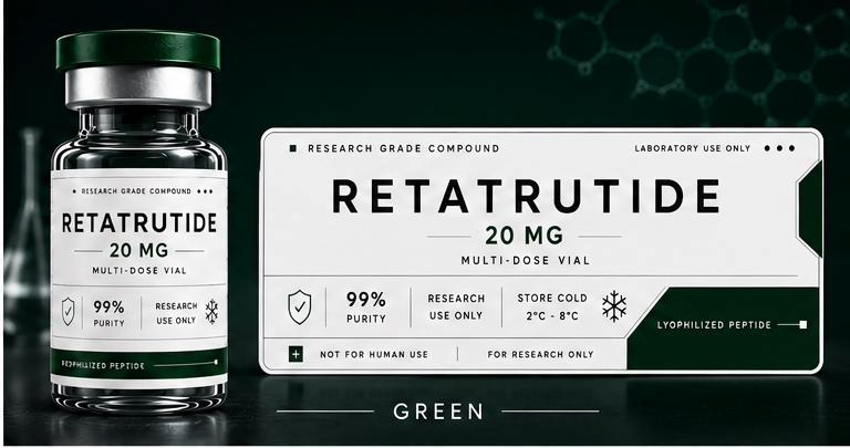 Custom Peptide Vial Labels | Waterproof White Satin Stickers for Research Vials