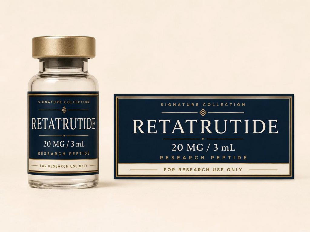 Custom Personalized peptide vial labels, waterproof, 3ml-10ml, 10-pack.