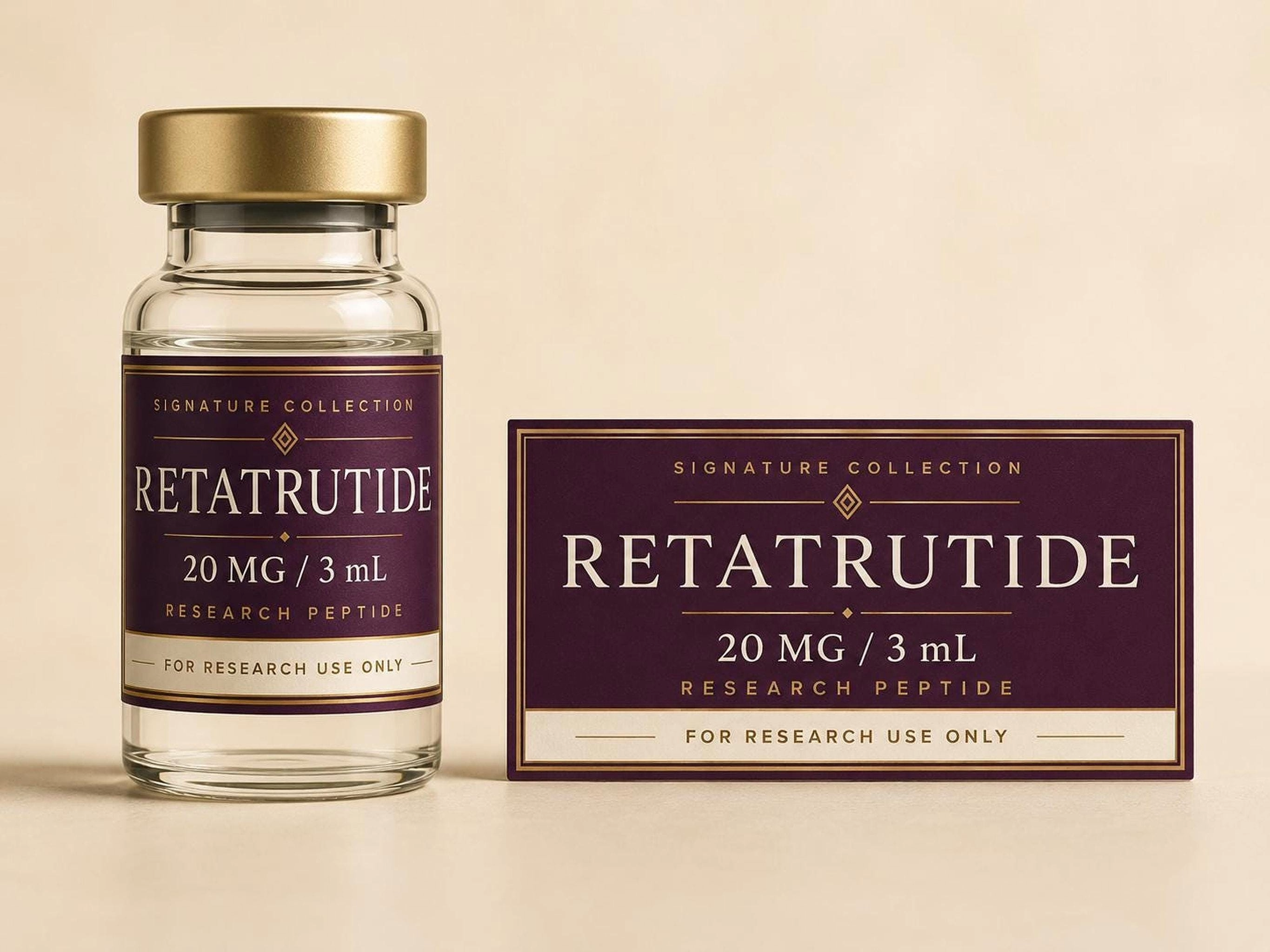 Custom Personalized peptide vial labels, waterproof, 3ml-10ml, 10-pack.