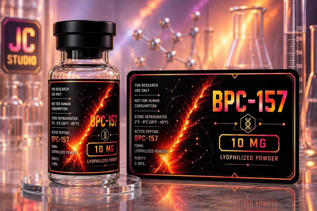 Holographic Research Vial Labels | Waterproof, Tear Resistant, Pack of 10