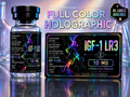 Holographic Research Vial Labels | Waterproof, Tear Resistant, Pack of 10